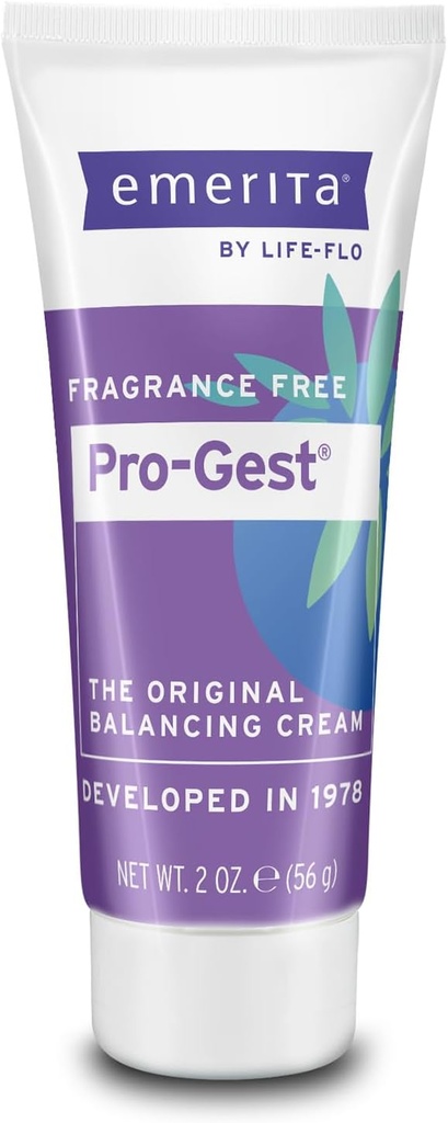 Emerita di Life-flo Pro-Gest Balancing Cream - Crema Progesterone per le Donne - Crema Balancing Originale con Progesterone USP di Fiamma Selvatica, Fragrance Free, Made Without Parabens, Garanzia di 60 giorni, 2oz