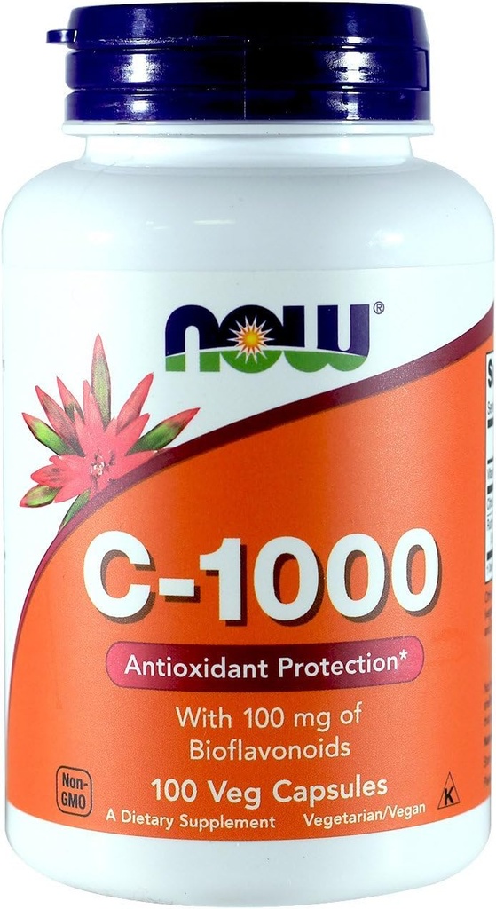 ORA C-1000, con 100 mg di bioflavonoidi, 100 capsule (pacchetto di 2)