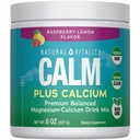 Natural Vitality CALM Magnesium Supplement Drink Mix Plus Calcium, Anti-Stress Drink Mix Powder, Con Calcio, Vegetariano e Non OGM, Raspberry Lemon, 8 oz