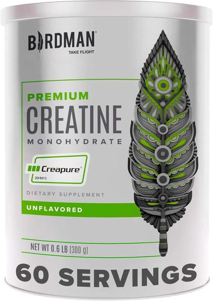 Polvere non aromatizzata della creatina di BIRDMAN, pre-allenamento, ad alte prestazioni | 300g