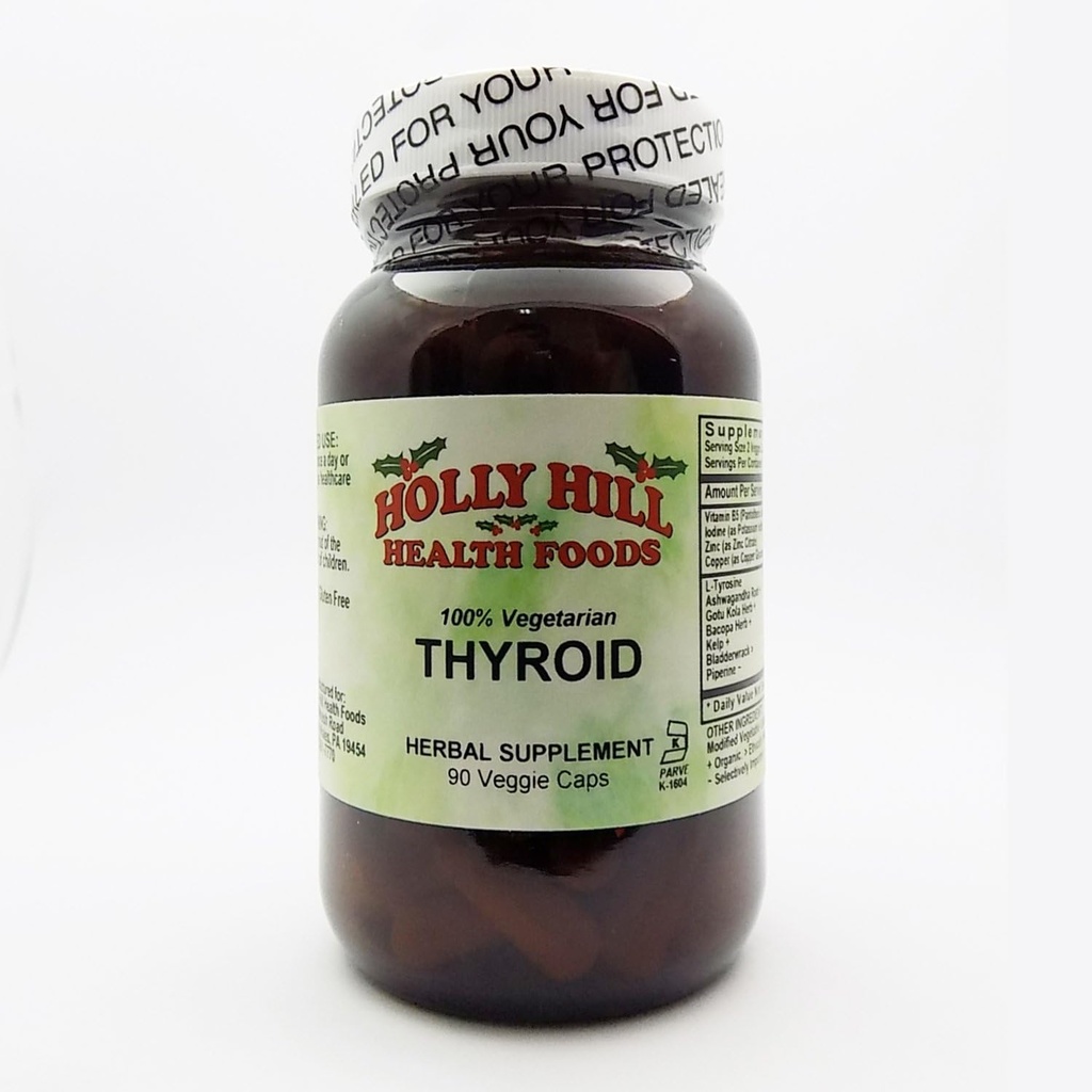 Holly Hill Foods, tiroide, 90 capsule vegetariane