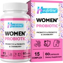Probiotici vaginali per le donne, 300 miliardi di CFU Probiotici per le donne, Probiotici e Prebiotici per le donne 15-in-1, Vaginale, Tratto urinario, PH Balance, Immune, Digestivo & Gut, Bloating Health, 60 Caps