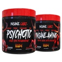 Insane Labz Hellboy Bundle, Psychotic Hellboy Pre Workout e Insane Amino BCAA, aumentare la massa muscolare, resistenza, messa a fuoco e tempo di recupero, Fruit Punch