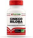Capsule di Ginkgo Biloba - Integratore di erbe - 60 capsule di verdure 450mg.