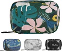 Naanle Hawaiian Palm Leaf Flower Pill Box 7 giorno Pill Case Travel Pill Organizer Bag con Zipper Portable Weekly Case Dimensioni compatte per il supporto supplemento di vitamina