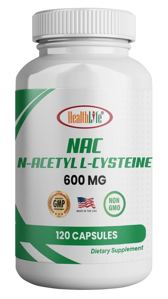 Salute vita N-Acetyl L-Cysteine (NAC) 600mg, 120 Capsule - Non OGM, Gluten Free, 120 Serve