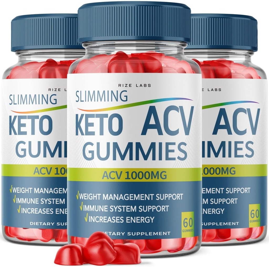rize labs - Slimming Keto ACV Gummies per la perdita di peso avanzata, Slimming Keto Gummies con Aceto di Sidro di Mela, Supplemento aiuta a ridurre il grasso di pancia (180 Gummies)