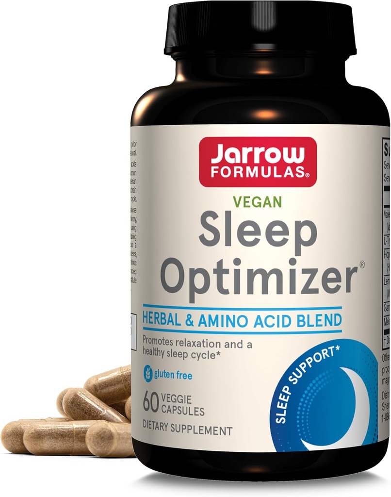 Jarrow Formulas® Sleep Optimizer, miscela di erbe e aminoacidi, conta 60, fino a un rifornimento di 30 giorni