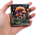 8-Compartment Pill Box Organizer Portable and Stylish Medicine Case, Versatile Storage for Medicine - Ideal Travel Accessori & Unique Gift Idea (Enchanted Mushroom Forest)