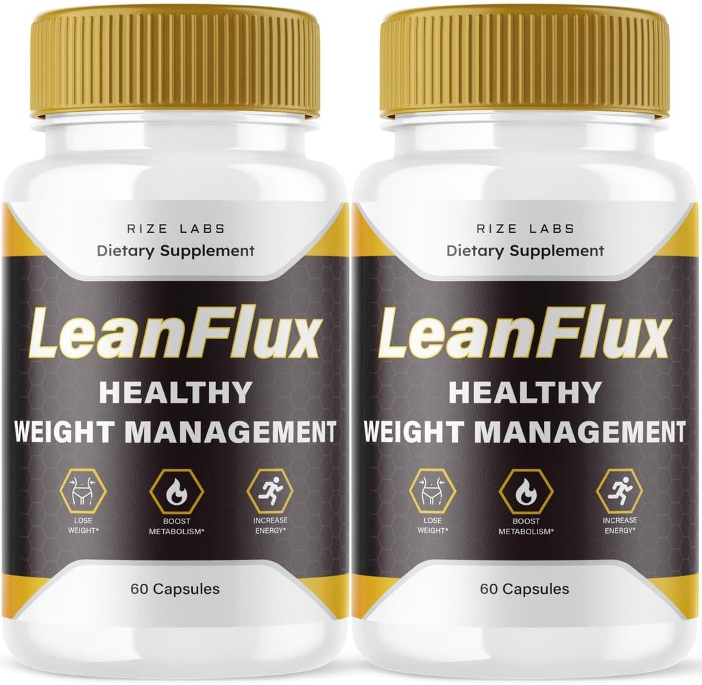 rize labs (2 Pack) LeanFlux - Lean Flux perdita di peso per aumentare i livelli di BAT, Leanflux Recensioni Non-GMO Facile da ingoiare pillole supplemento, guadagno Brown Adipose Tissue BurnFat (120 capsule)