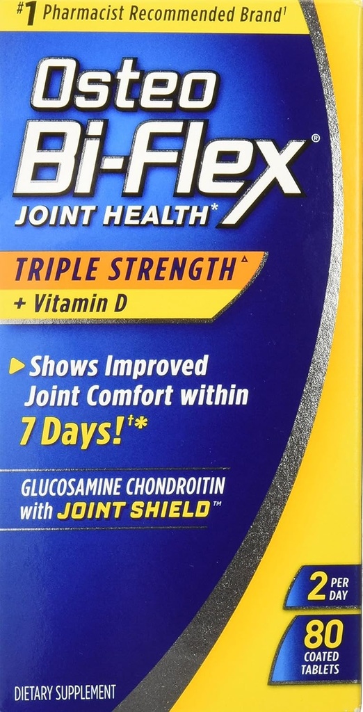 Osteo BiFlex Triple Strength Glucosamine Congiunzione Congiunto Scudo con Vitamina D, 80 Conte
