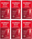 Globulo Rojo Ferro Supplemento - Supplementi dietetici Pillole con Alta Potenza Ferro & B Vitamine, 60 Compresse - 6 Confezione