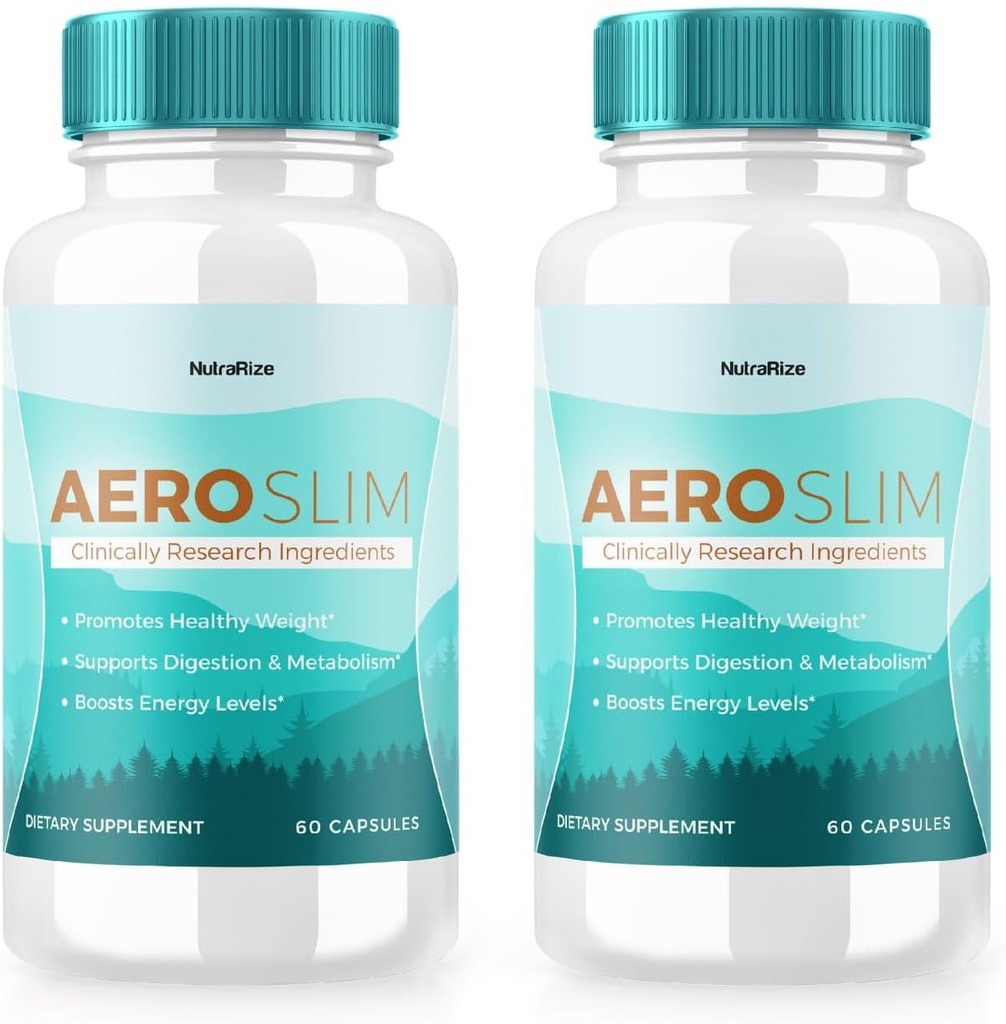 (2 Pack) Capsule AeroSlim - Integratore alimentare AeroSlim per la salute del peso avanzata, Pillole All-Natural di Forza Massima per il raggiungimento del grasso della pancia, Formula di gestione del peso, Aero Slim (120 capsule)