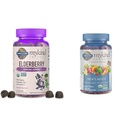 Giardino della vita Organics Elderberry Gummies per adulti e bambini - Integratore di supporto immunitario con frutta organica & Organics Men's Gummy Vitamins Multi Berry, 120 Conte
