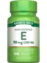 Vitamina E Softgels | 200 IU | 100 Softgels | Non OGM & Gluten Supplemento gratuito