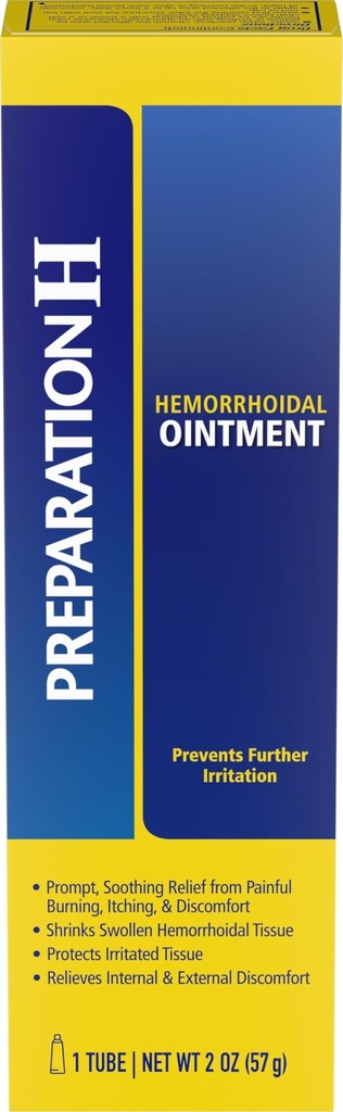 PREPARAZIONE H Trattamento emorroide sintomi Ointment, prurito, bruciore & Discomfort sollievo, tubo (2.0 oncia)