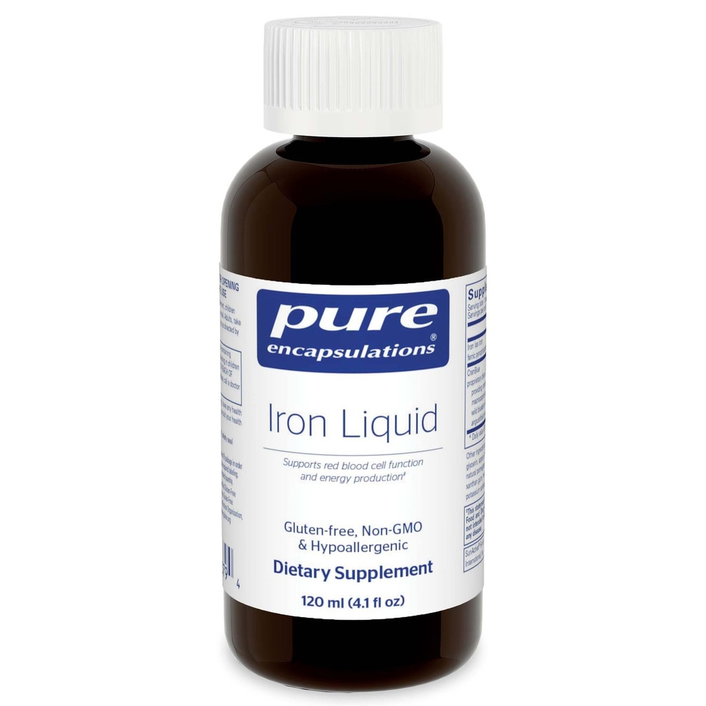 Pure Encapsulations Iron Liquid | Supplemento anallergico Supporta l'emoglobina e la funzione Myoglobin | 4.1 fl. oz.