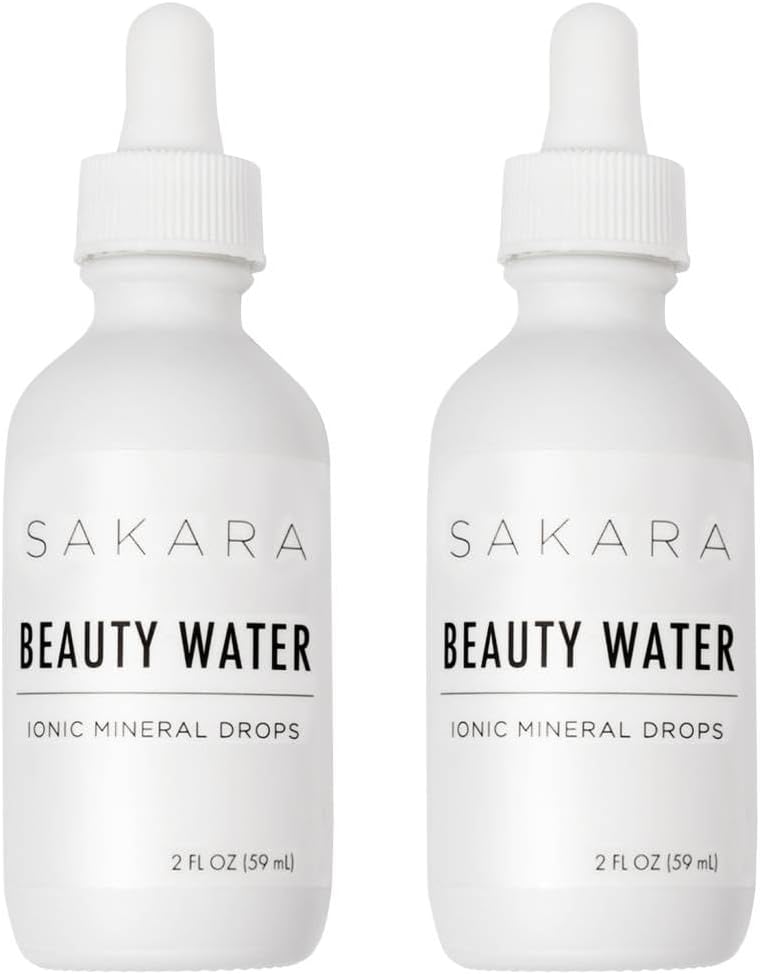 Gocce d'acqua di bellezza SAKARA, 60 Serve - Gocce minerali di trace per acqua, magnesio liquido di acqua minerale, cloruro, sodio, potassio, & Borone Supplementi, supplemento di vitamine liquidi Multi minerali