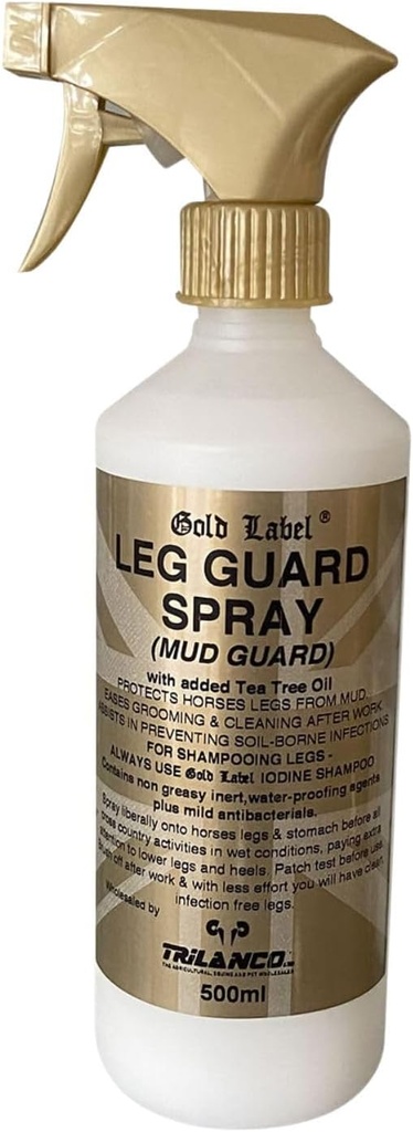 Spruzzo di protezione della gamba, per cavalli, etichetta d'oro, previene il fango Condizioni correlate, spray da 500 ml