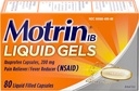 Motrin IB 200mg Ibuprofen Liquid Gel Riduttore/Fever per Aches & Pain, 80 ct