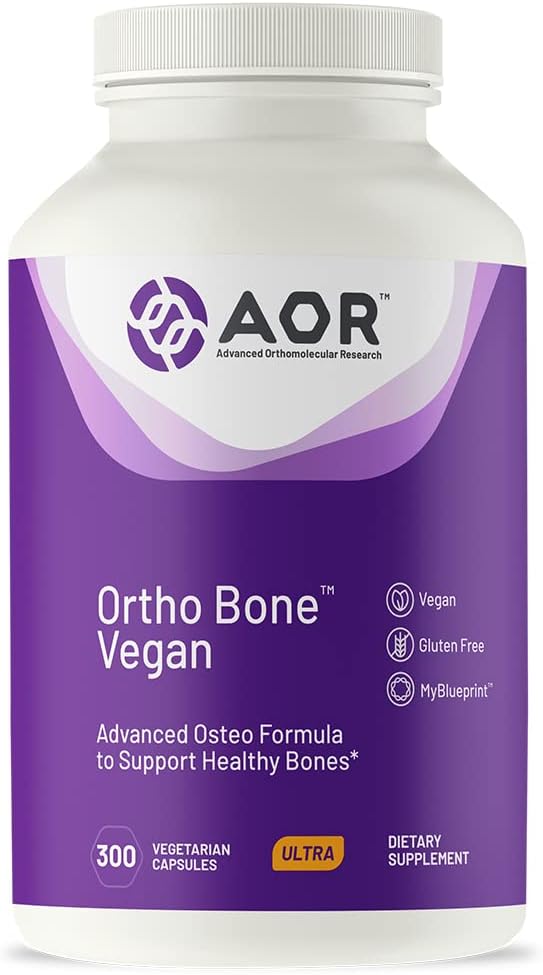 AOR, Ortho Bone Vegan, Formula Osteo per sostenere le ossa sane, 300 capsule (60 porzioni)
