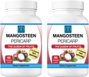 Freeze Dried Mangosteen Pericarp Capsule 2PK, 1,5 Grammi per porzione, 90 capsule vegetali per bottiglia, Xanthone Rich