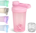 D.Y.A 16oz Shaker Bottiglia,Leak Proof Sports Shaker Cups for Protein Shakes, Bottiglia per pre allenamento e viaggio per andare,BPA Free & Easy Clean Protein Shaker Bottiglia,Pink