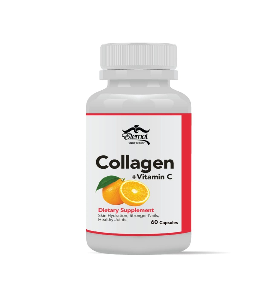 Eternal- Colageno Hidrolizado Con Vitamina C - Colageno Natural para La Cara Y Piel- 60 capsule