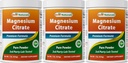 Migliore naturale Citrato di magnesio polvere 1 libbra (1 LB (Pack of 3))
