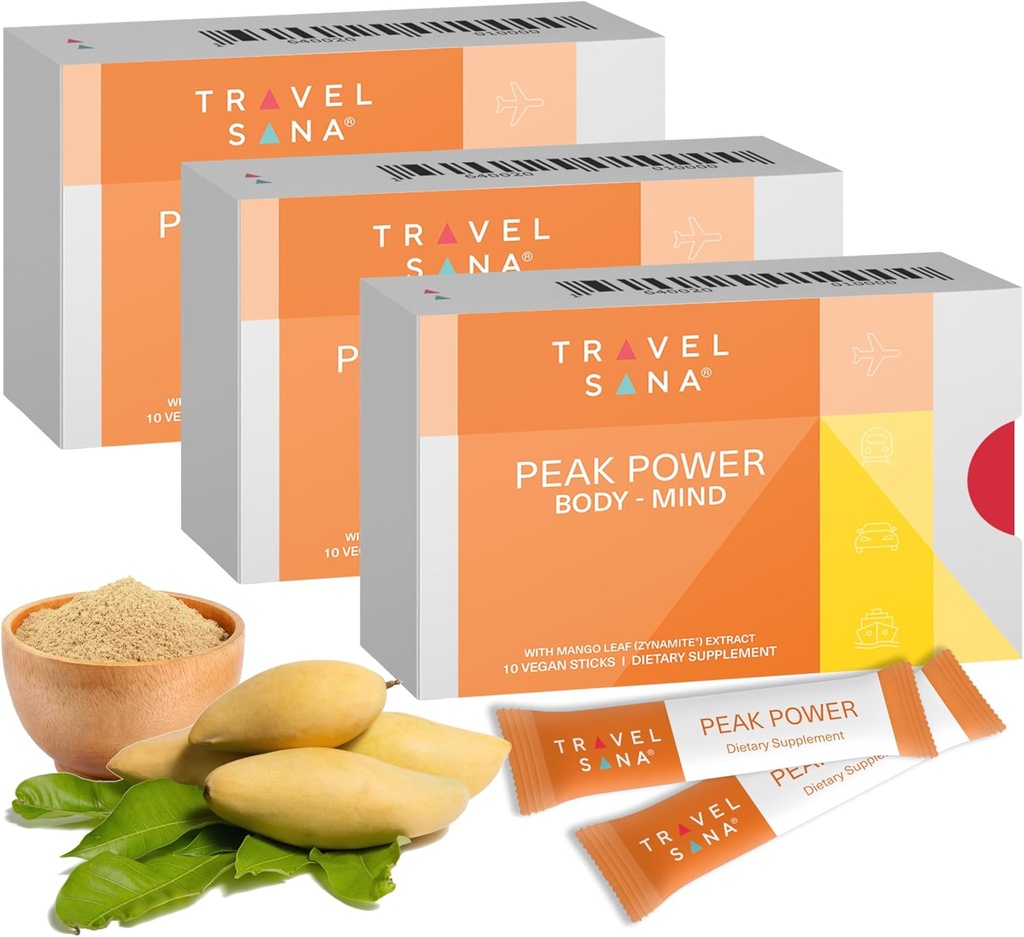 Performance Enhancer |Boosts Energy, Focus & Cognitive Function |Caffeine-Free |Supports Clarity Mental & Well-Being |Mango Leaf Extract (Zynamite) |Fast-Acting |10 Sticks (Pack of 3)