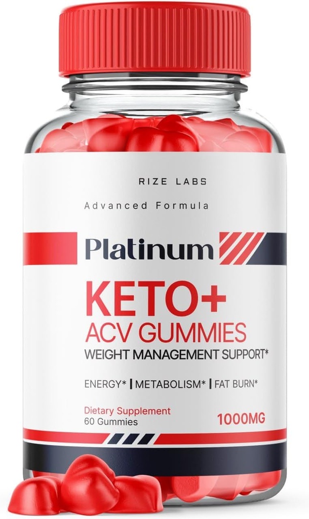 rize labs Platinum Keto AVC Gummies per la perdita di peso avanzata, supplemento per la massima resistenza Gomitas (60 Gummies)