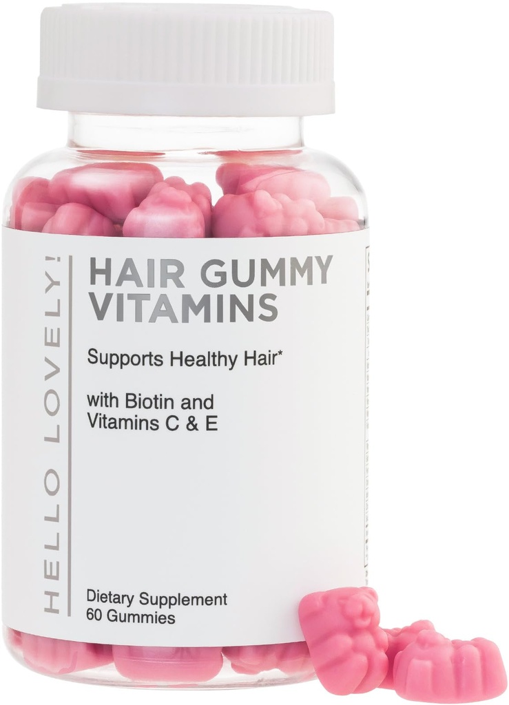 Vitamine di capelli Gummies - Biotina 5000 mcg con vitamina E, C & Zinco, Vitamine di crescita dei capelli per le donne e gli uomini - Più forte, Bella Capelli, Integratore di pelle e unghie, Non OGM & Gluten-Free - 60 Orsi della pancia