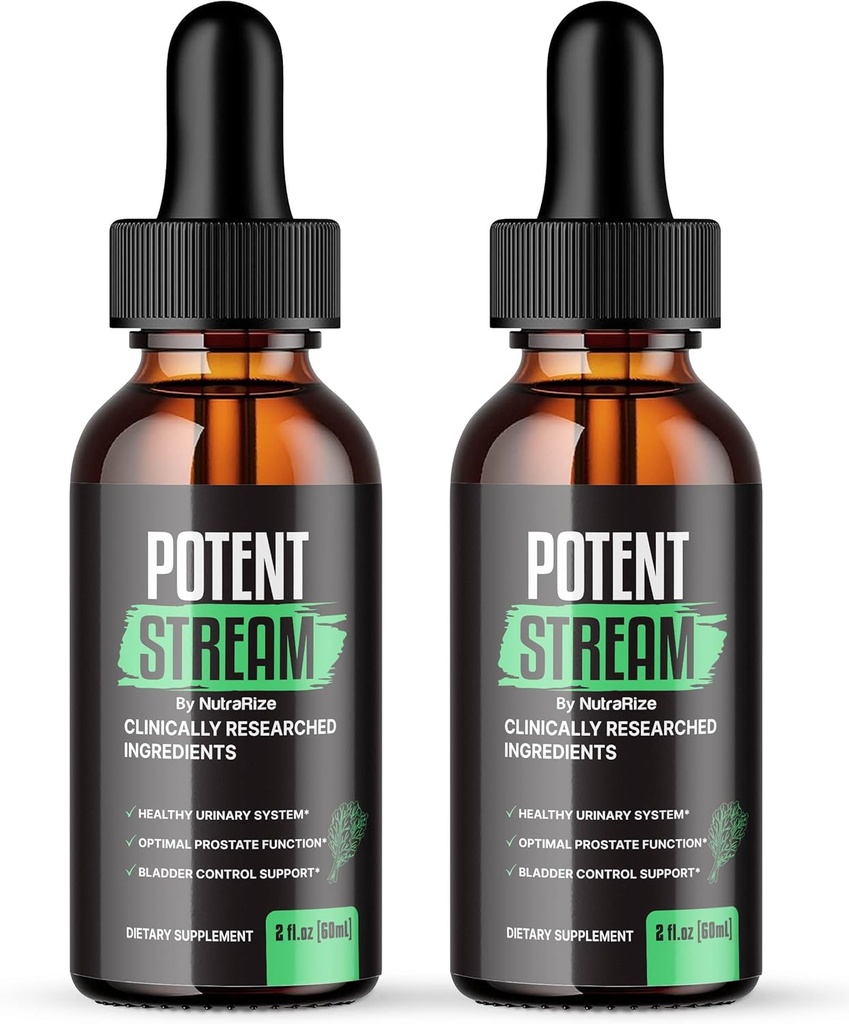 NutraRize (Pack of 2 Potent Stream Drops, Advanced Prostate Supplement - Supporto naturale per la salute della prostata, massima resistenza, recensioni (60 Serve)