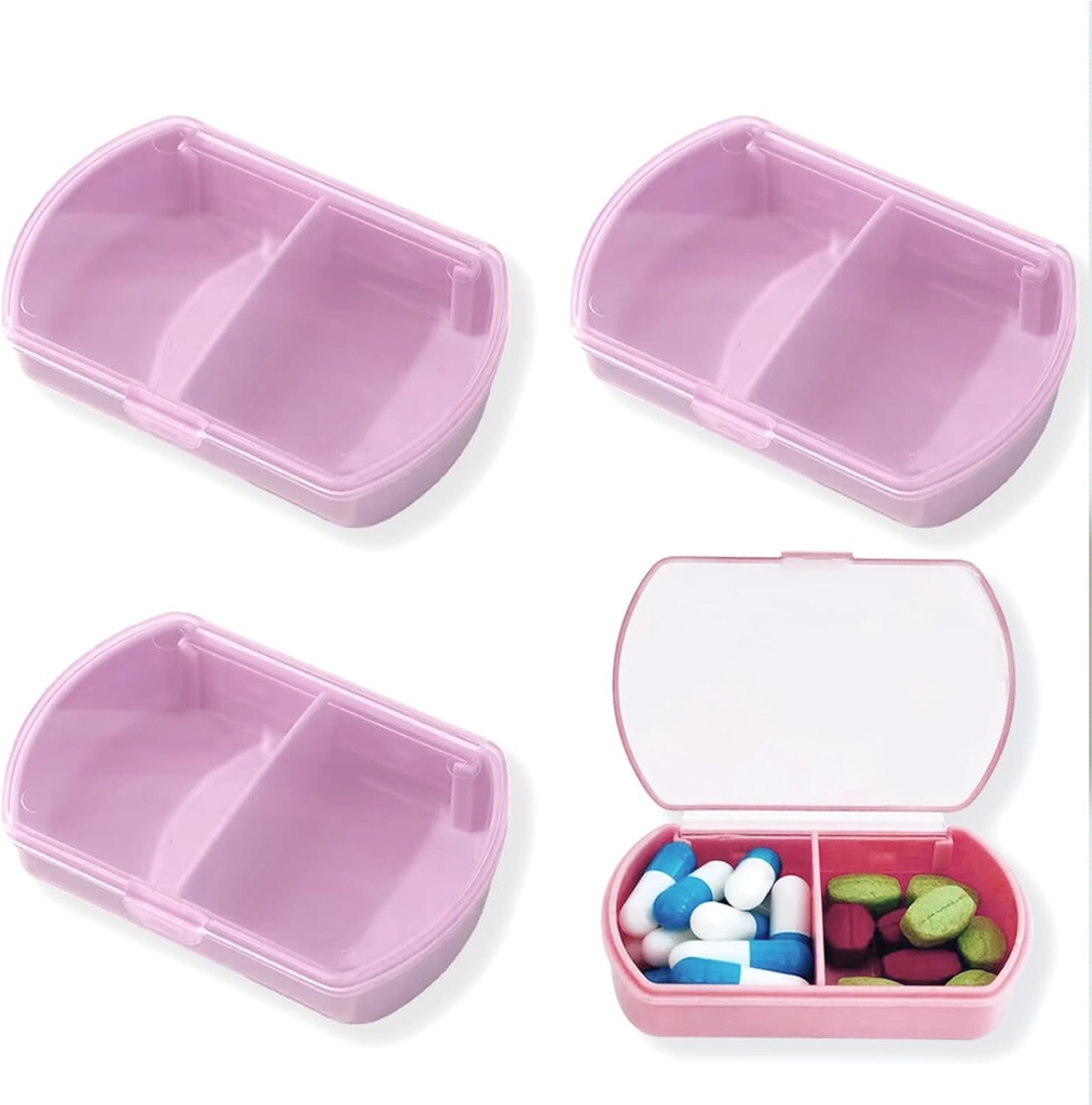 4PCS Piccolo caso Pill Case Travel Pill Box Cute Pill Organizer per Purse Portable Daily Medicine Organizer 2 Supporto per Pill per Vitamine, Olio di Pesce, Integratori