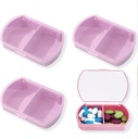 4PCS Piccolo caso Pill Case Travel Pill Box Cute Pill Organizer per Purse Portable Daily Medicine Organizer 2 Supporto per Pill per Vitamine, Olio di Pesce, Integratori