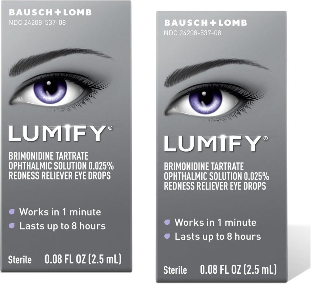 LUMIFY Redness Reliever Eye Drops 0.08 fl oz (2,5 mL) Confezione da 2