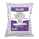 Applicatori di supposte vaginale monouso in plastica: Applicatore di supposte avvolgimento individuale per le donne - si adatta la maggior parte dei depositi di acido borico, pillole, compresse e dimensione 0 e 00 capsule - 28 pacchetto