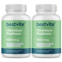 BESTVITE Cromo Picolinato 1000mcg (480 capsule vegetariane) (240 x 2) - No Stearates - No Dicalcium Phosphate - Vegan - Gluten Free - Non OGM