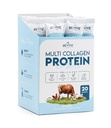 Multi Collagen Protein Powder Packets - Tipi I, II, III, V & X - Bovina a base di erba idrolizzata, Pesce a pecorino selvatico, & Collagene di pollo e uova di rana libera. Non OGM, Halal, (10g ciascuno, 20 pacchetti)