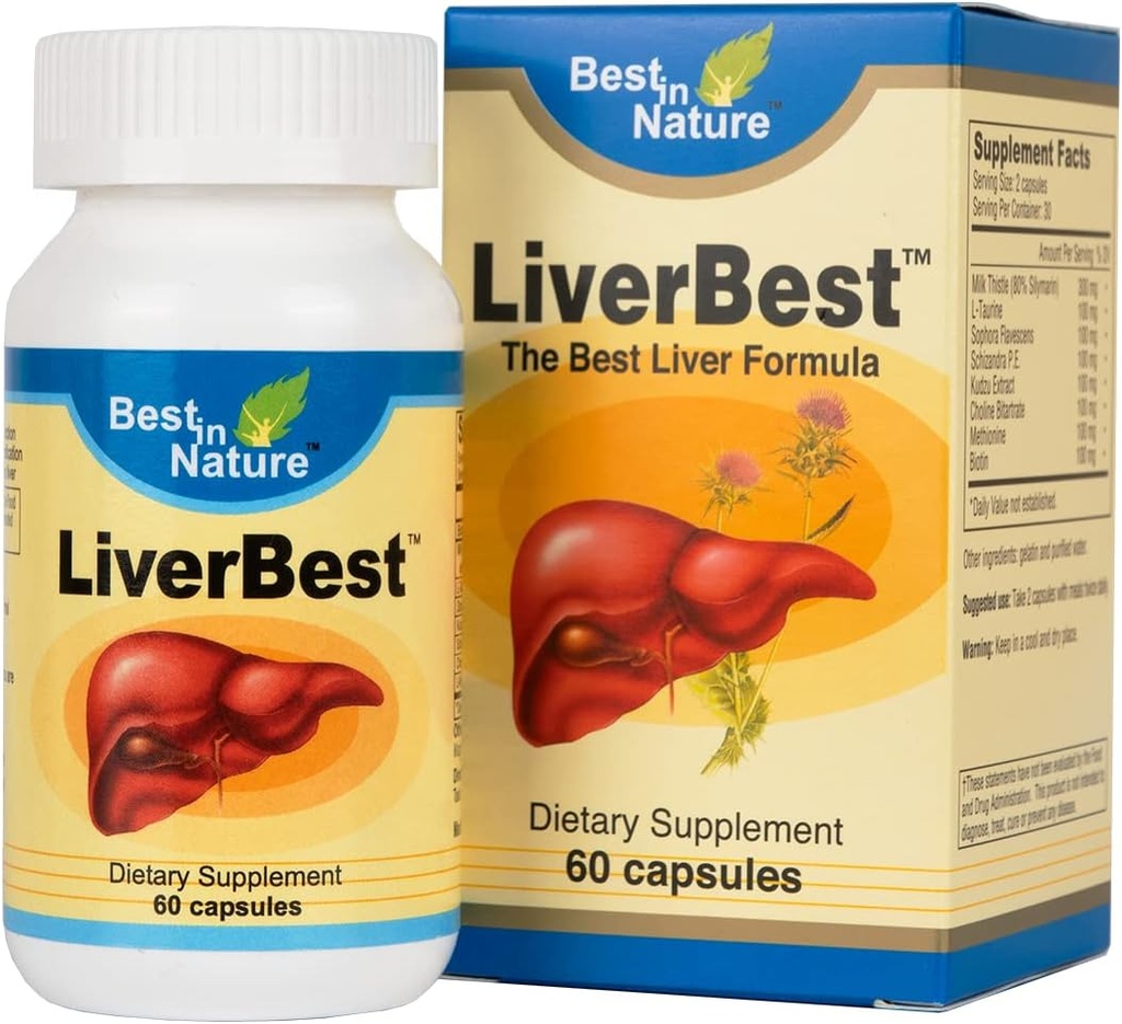 LiverBest - Supplemento con cardo Latte, L-Taurine e altro ancora