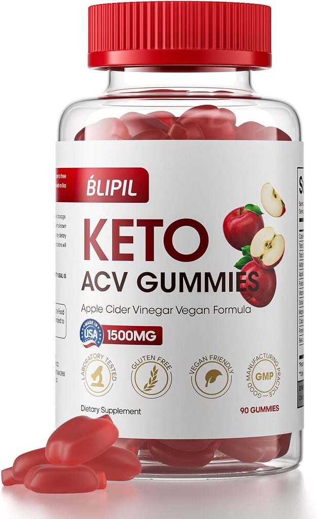 Keto ACV Gummies - Formula di perdita di peso senza zucchero con 1500mg Aceto di sidro di mele per uomini e donne - Gelatin-Free, Gluten-Free, Vegan & Non OGM - 90 Conte