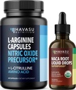 HAVASU NUTRITION Organic Maca Root Liquid Drops (60 Serve) & L Arginina L Citrullina Supplemento (30 Serve)