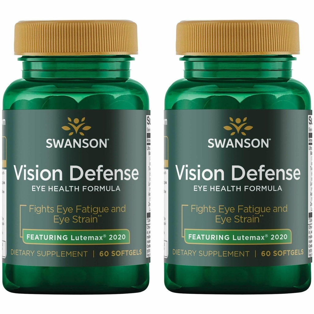 Antiossidante Vision Defense Antiossidante Vision Health Supplement Lutein Zeaxanthin Astaxanthin Broccoli Extract Bilberry Extract 60 Softgels Sgels (2 Pack)