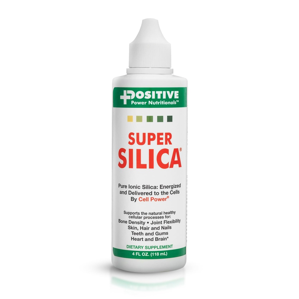 Alimentari Positivi Super Silica Integratori (4oz) - Integratori Minerali di Silice - Supplemento Liquido Silica | Silica Liquida con Silicio Boosting Silicio | Integratori di Silica per la crescita dei capelli