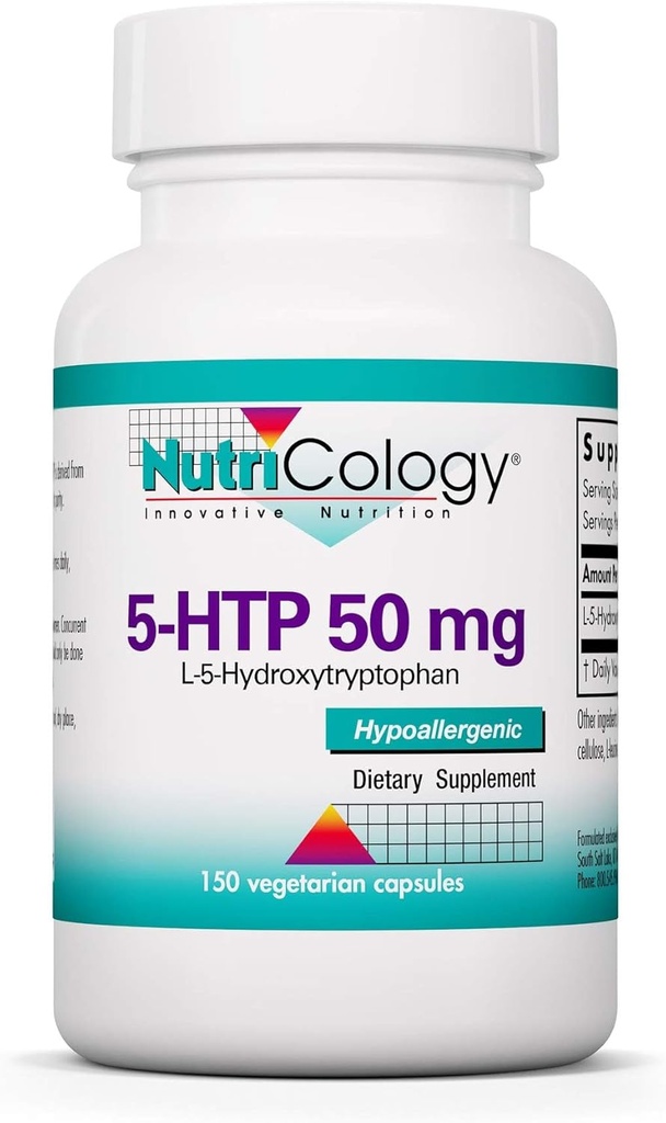 Nutrizione 5-HTP 50mg Supplemento - Serotonina per uomini e donne, Supporto per il sonno, L-5-idrossitriptofano, Pure, capsule vegetariane - 150 Conte