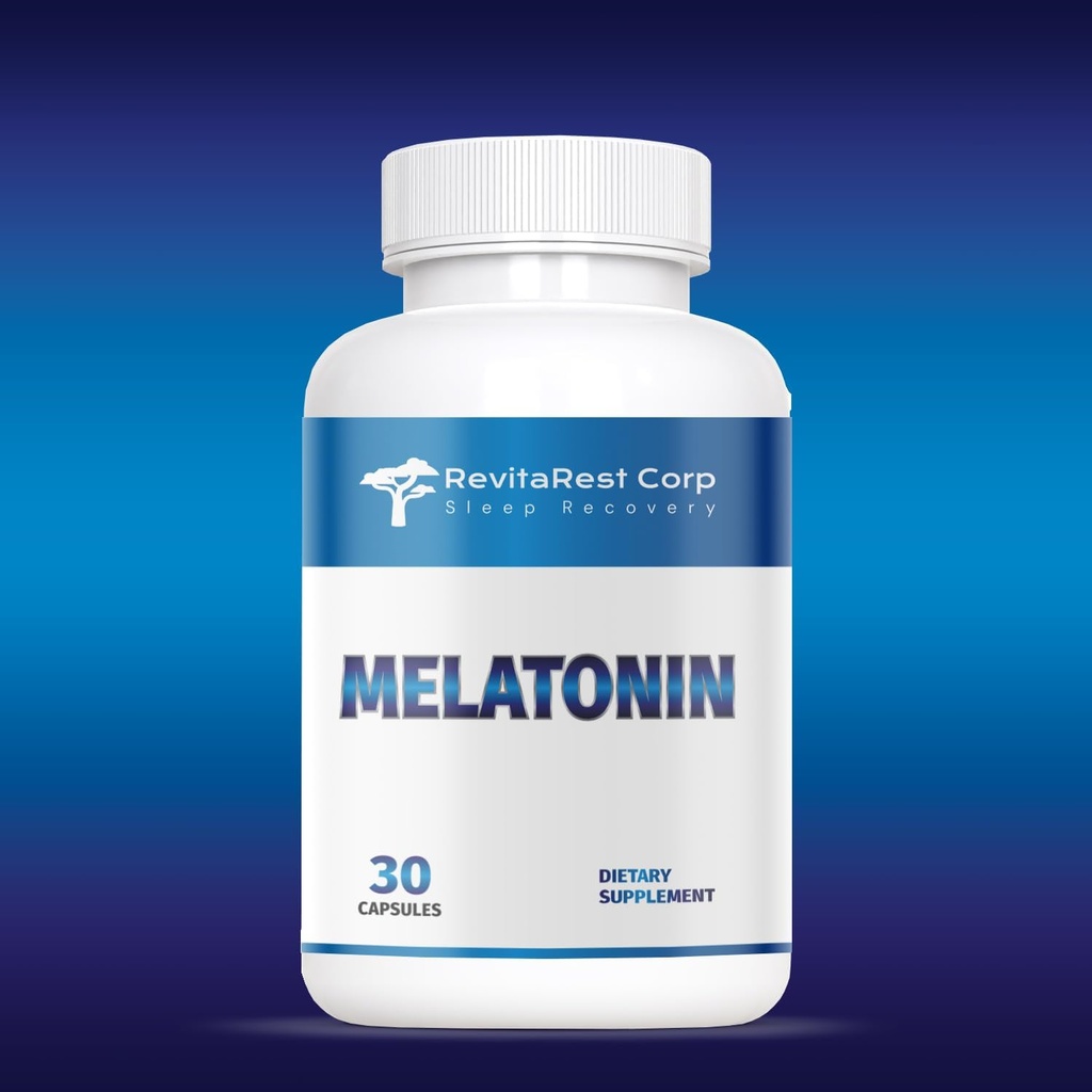 Generico RevitaRest Corp. Melatonin Blue 10mg, 30 capsule.