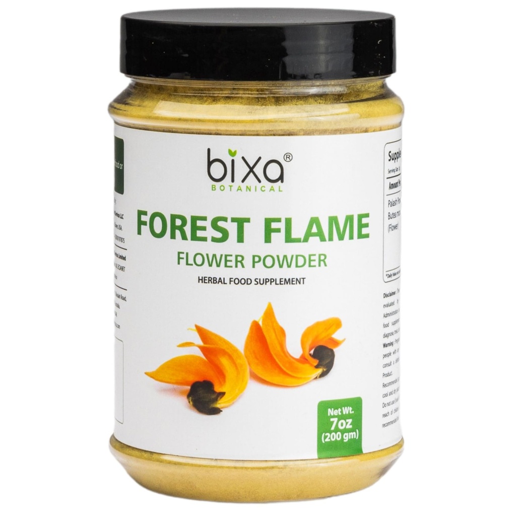 polvere dell'albero di fiamma della foresta BOTANICAL (Palash/Butea Monosperma), supplemento naturale di erbe per gli uomini e le donne | 7 Oz (200g)