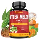 Estratto di Melone Bitter Organico - 60 pillole 2 mesi - Neem combinato, Fenugreek, Curcumina, Aglio & Papaya