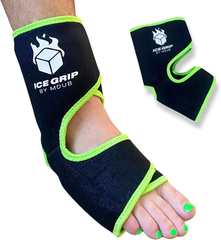 Caldo e freddo dell'involucro dell'involucro del ghiaccio della caviglia della compressione del gel riutilizzabile per lesioni Flessibile per l'infiammazione, post-surgery, caviglia, piede, calcio, pallacanestro, terapia del sollievo di recupero