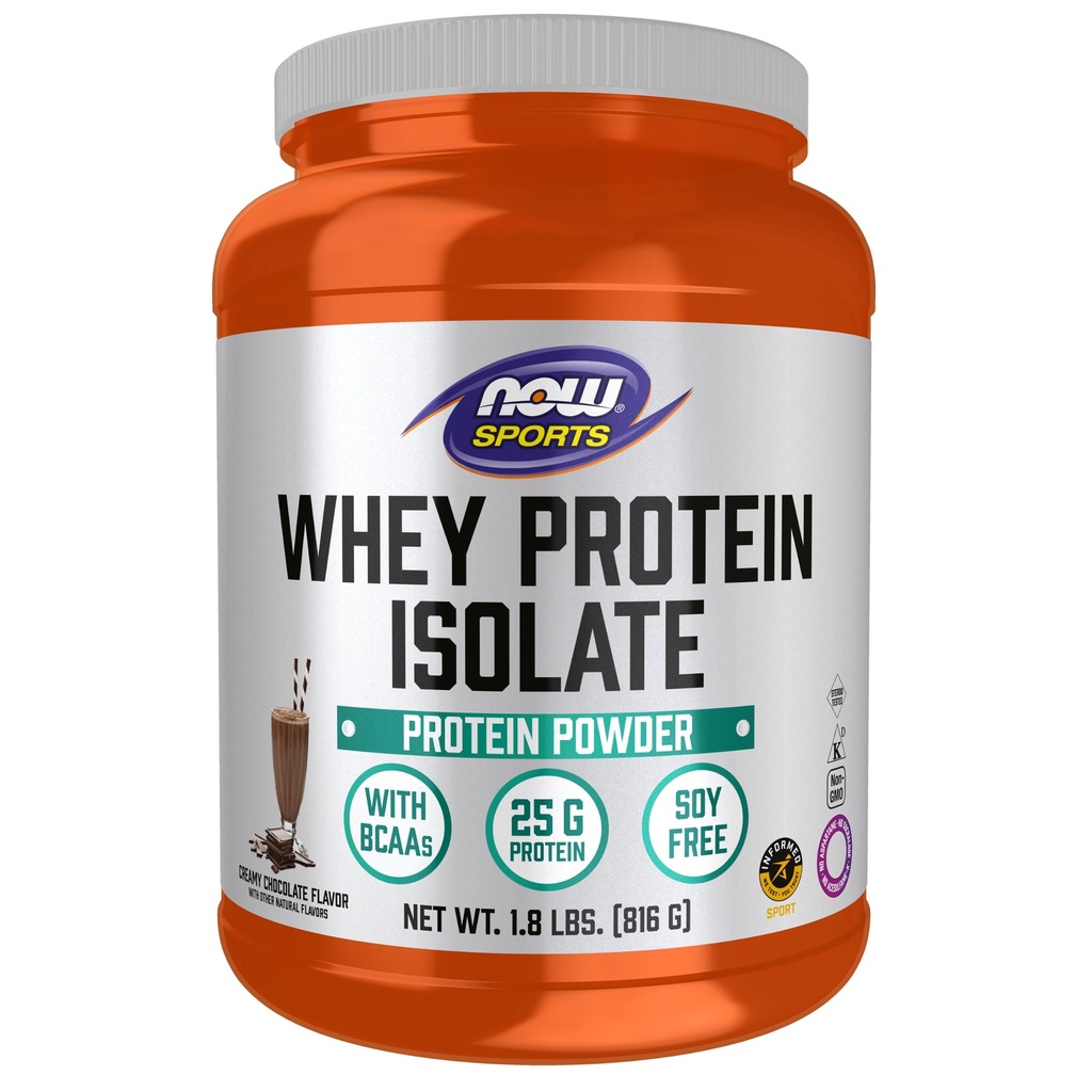 ORA Alimenti Nutrizione sportiva, Isolato di proteine del siero, 25 g con BCAA, Polvere di cioccolato cremoso, 1.8-Pound